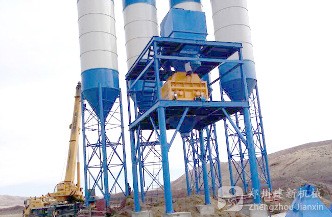 四川HZS120混凝土攪拌站設備安裝實(shí)例