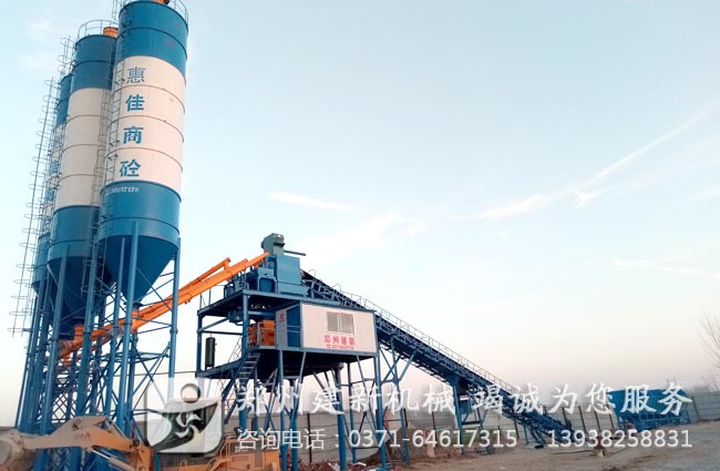 建新成套120混凝土攪拌站生產(chǎn)線(xiàn)設備駐扎山東菏澤