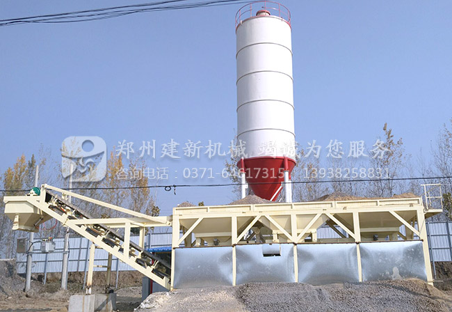 河北秦皇島ZWB400穩定土拌和站一體機施工現場(chǎng)