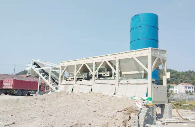 岳陽(yáng)長(cháng)安從我公司訂購的穩定土拌合站一體機投產(chǎn)