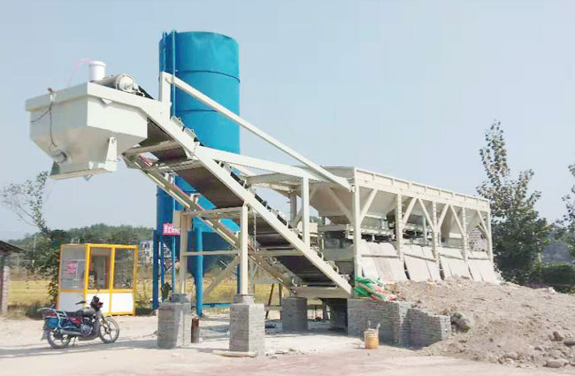 岳陽(yáng)長(cháng)安從我公司訂購的穩定土拌合站一體機投產(chǎn)