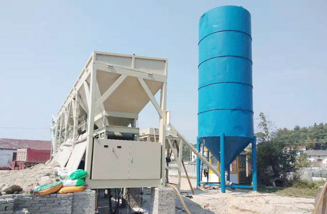 岳陽(yáng)長(cháng)安從我公司訂購的穩定土拌合站一體機投產(chǎn)